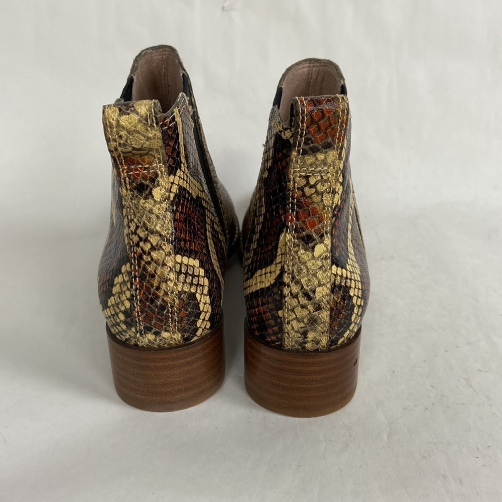 Madewell The Carina Boot in Snake Embossed Leather Ankle Chelsea Boot Booties - Picture 13 of 16